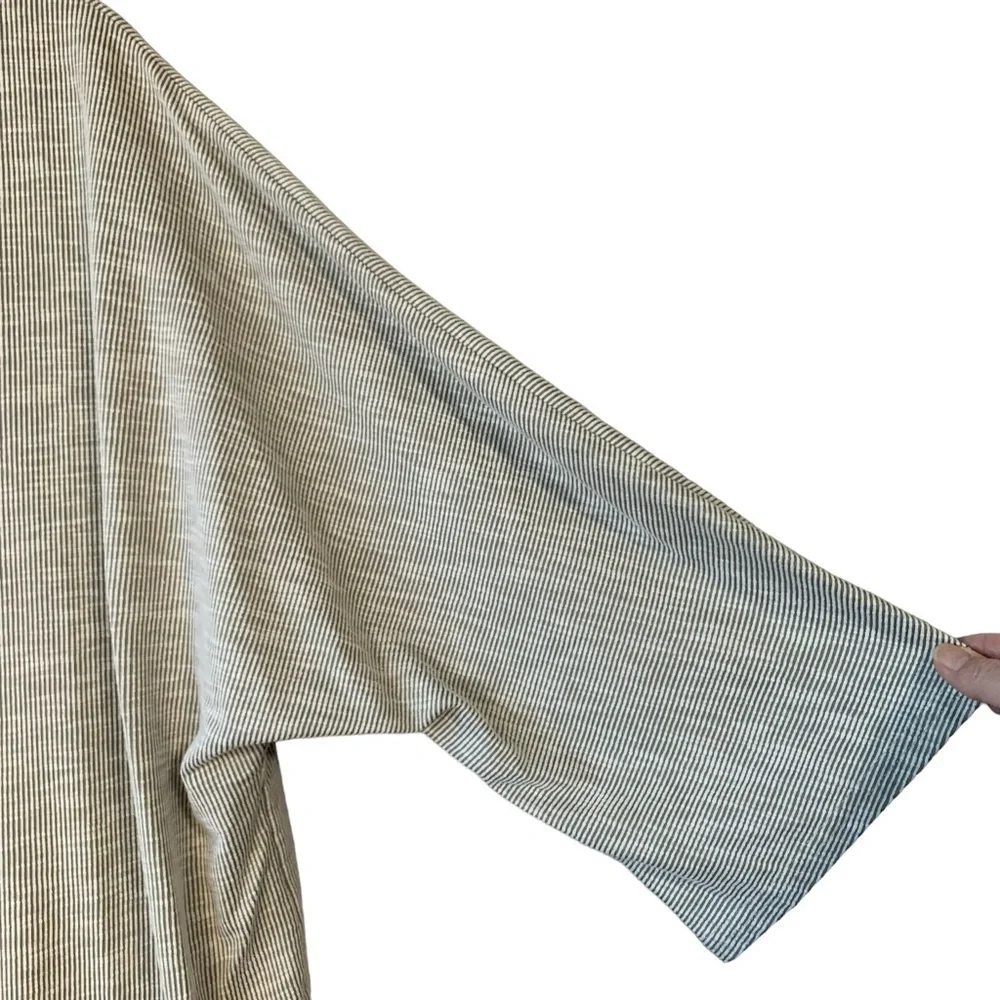 Donni. Striped grey striped lagenlook longline‎ cardigan. Size OSFA+ - Picture 4 of 9